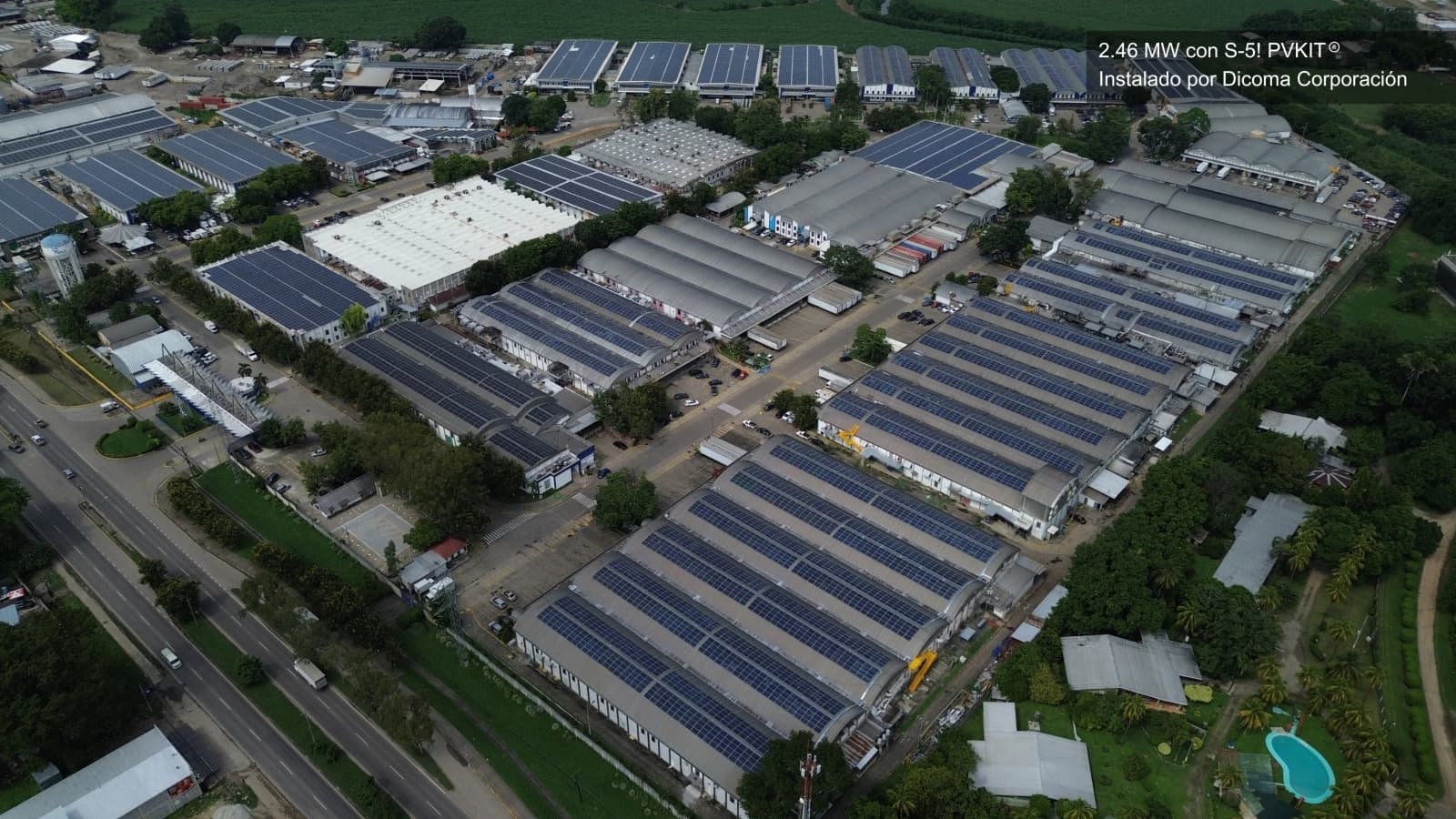 Central America's largest curved-roof PV installation is now complete
