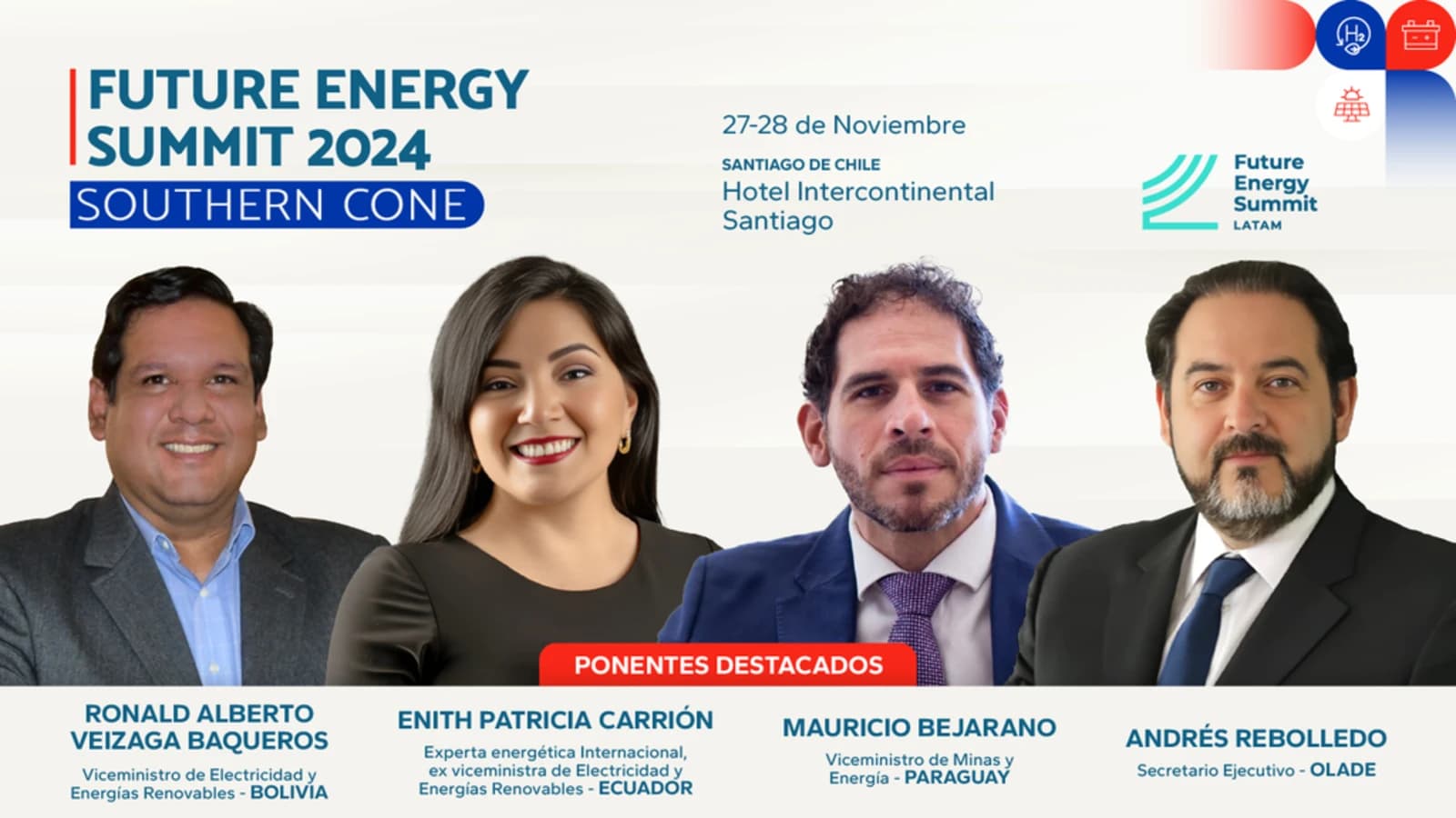 Gobiernos del Cono Sur inauguran FES Chile con un panel exclusivo junto a OLADE