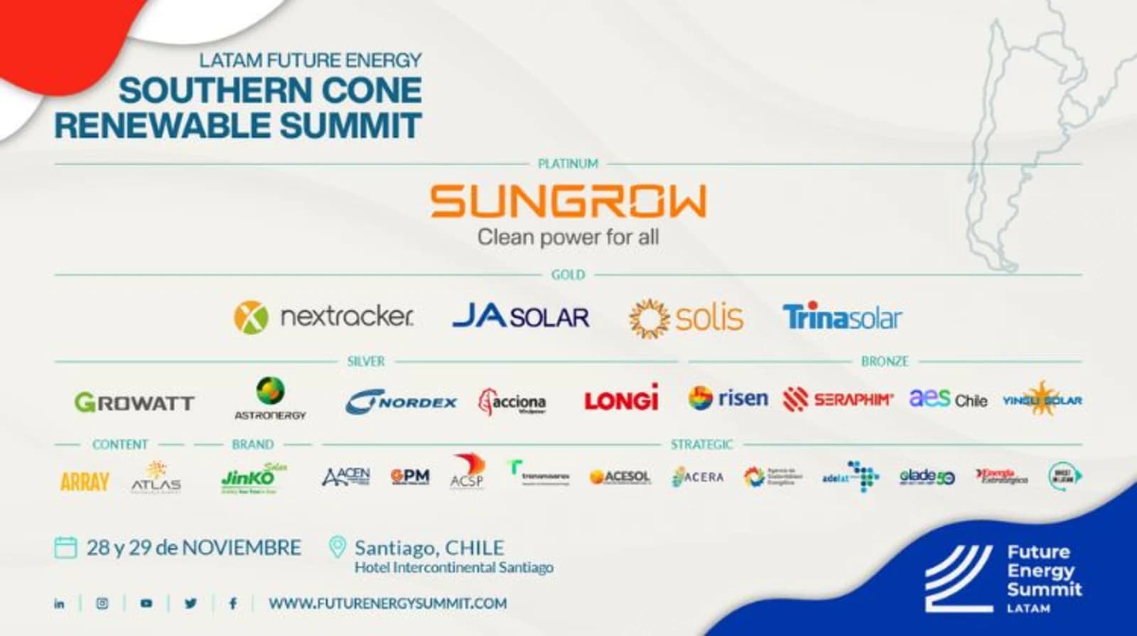 O evento mais importante sobre energias renováveis no Cone Sul terá como foco a energia eólica, solar, hidrogênio e armazenamento.