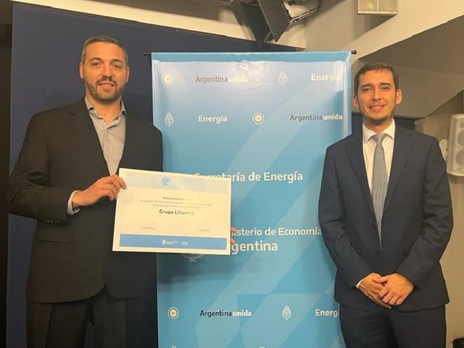 Grupo Libertad was awarded the Argentina Eficiente Prize by the Secretariat of Energy