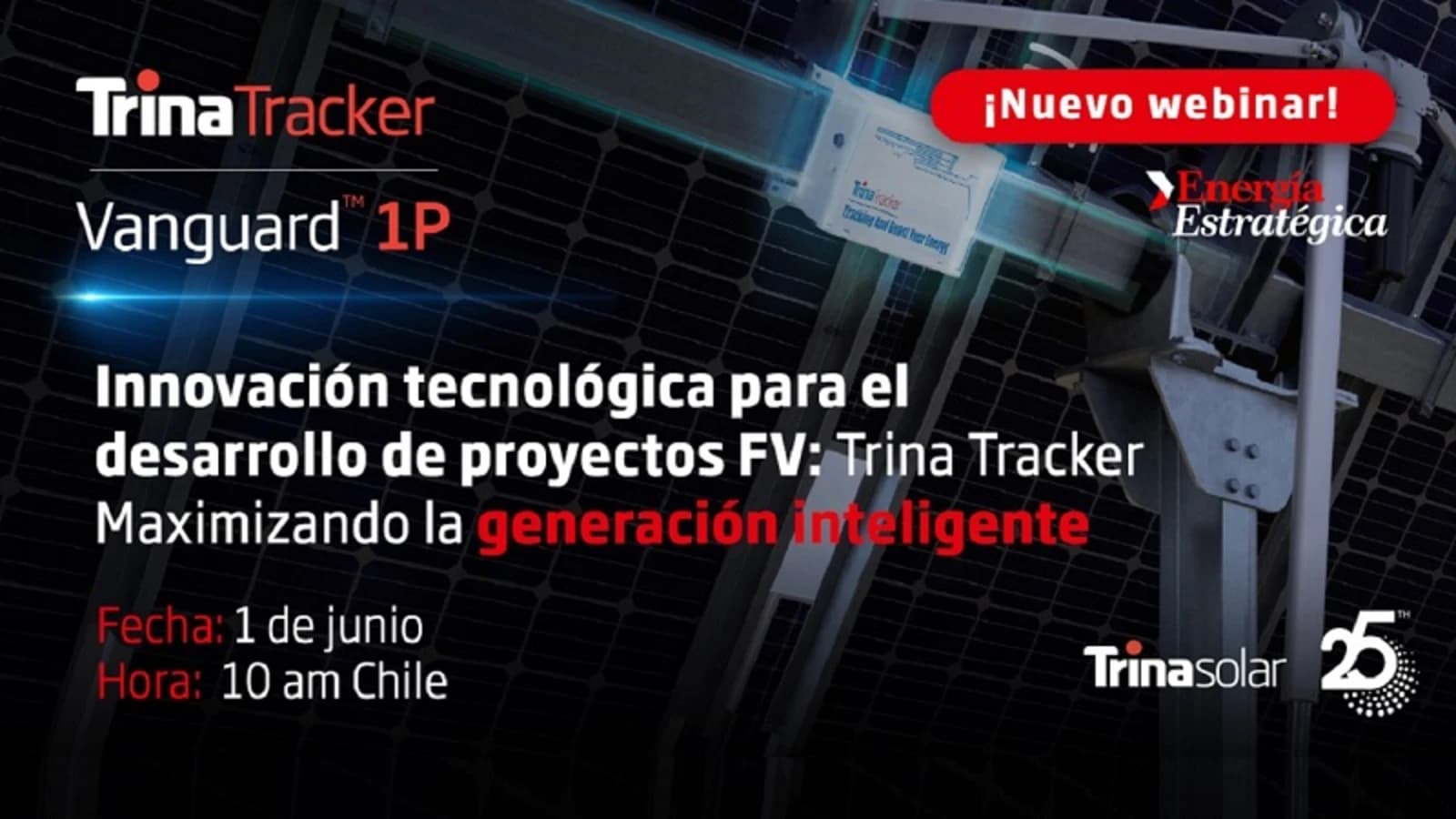 Inscrições abertas: Webinar de 1º de junho sobre inovação para projetos fotovoltaicos.