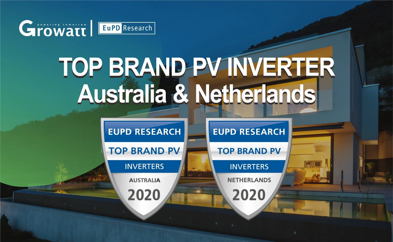 A Growatt recebeu o prêmio Top Seal PV Seal por sua liderança na Austrália e na Holanda.