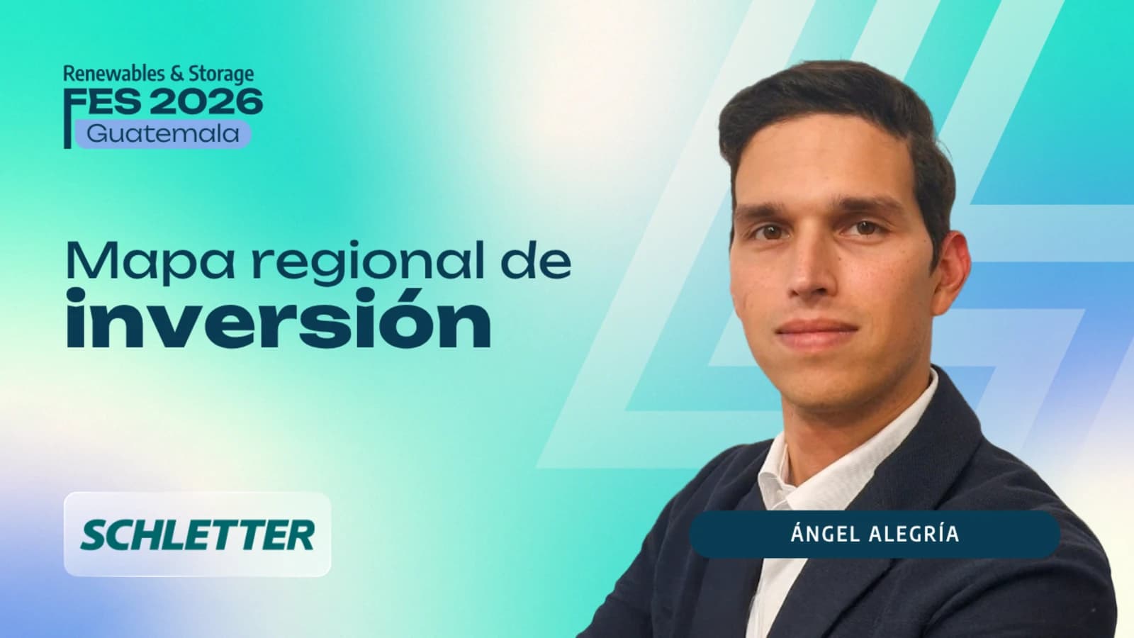 Ángel Alegría, Head of Commercial de Schletter, en FES Guatemala.