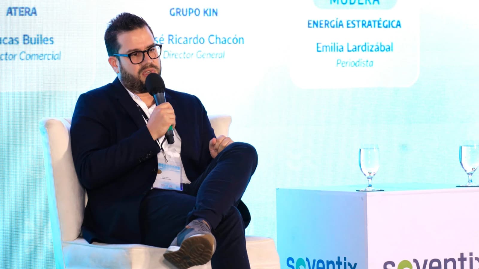 Lucas Builes, Director Comercial de Atera, durante su participación en FES Guatemala.