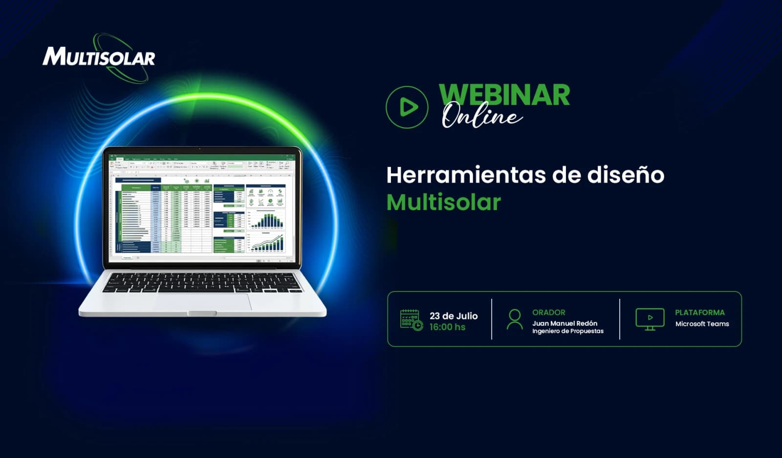 A Multisolar oferecerá treinamento para o setor por meio de um webinar sobre ferramentas de projeto para sistemas fotovoltaicos.