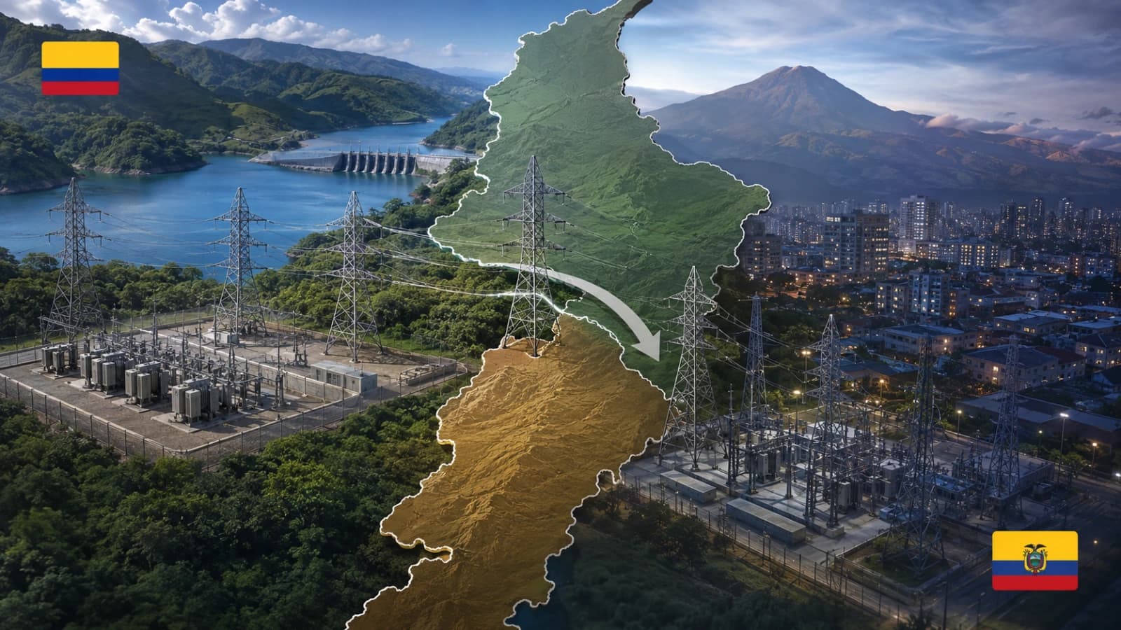 Colombia reanuda las exportaciones de energía hacia Ecuador con envíos programados de 8,6 GWh diarios,
